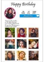 Instagram Customized Personalised Photo Frame With Photo Birthday Photo Framee(Size A4)-CODE-RRC23