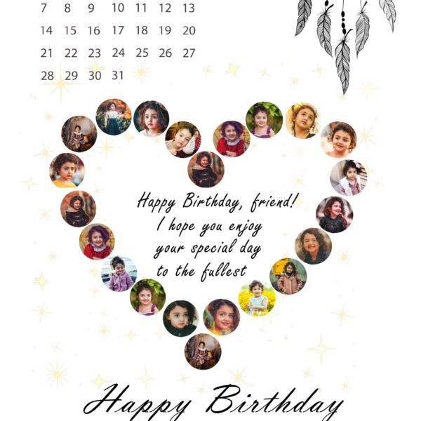 Customized Personalised Photo Frame With Photo Birthday Photo Framee(Size A4)-CODE-RRC26