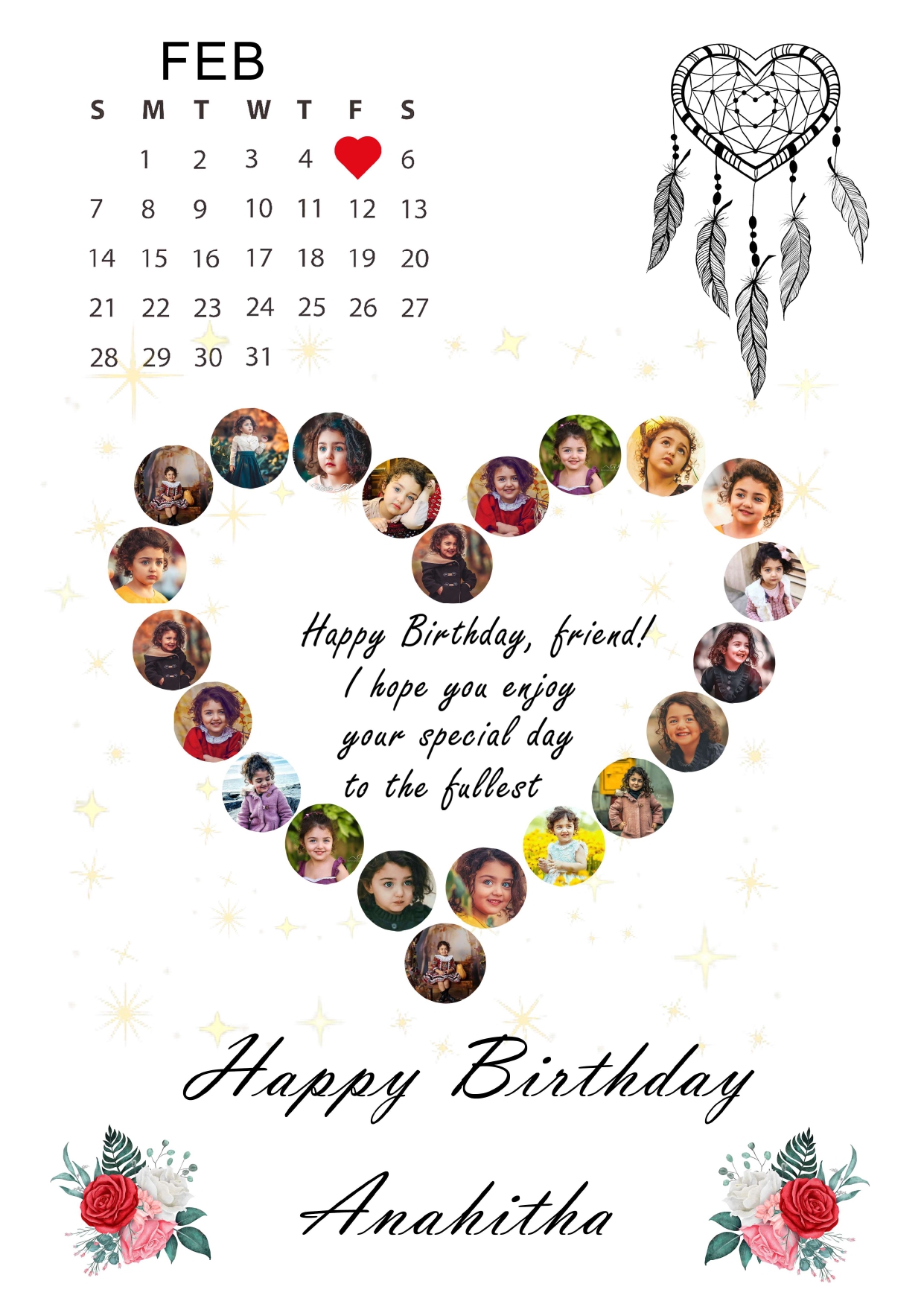 RRC (26) Customized Personalised Photo Frame With Photo Birthday Photo Framee(Size A4)-CODE-RRC26 - Image 1