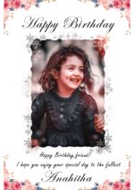 Customized Personalised Photo Frame With Photo Birthday Photo Framee(Size A4)-CODE-32