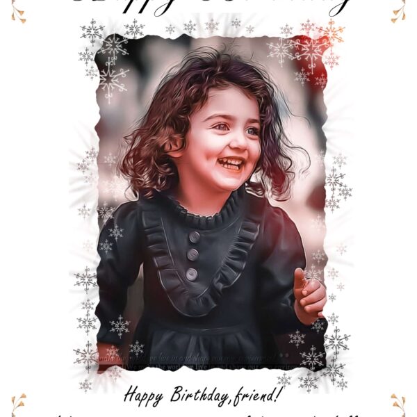 Customized Personalised Photo Frame With Photo Birthday Photo Framee(Size A4)-CODE-32