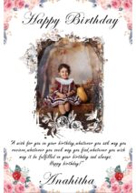 Customized Personalised Photo Frame With Photo Birthday Photo Framee(Size A4)-CODE-33