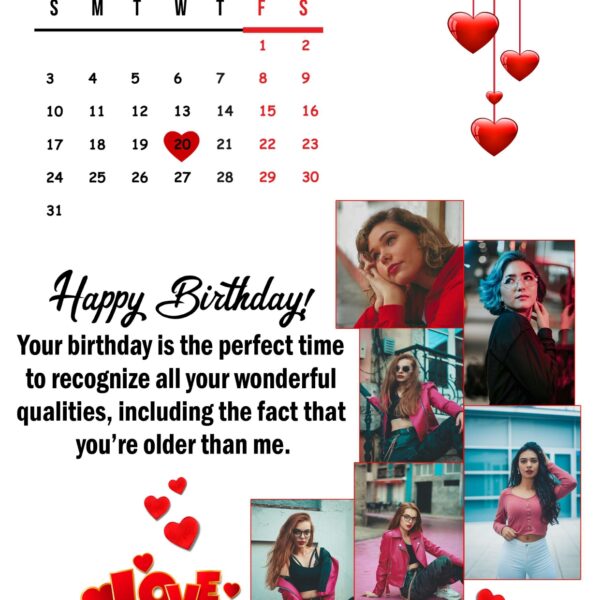 Personalised Photo Frame With Photo Birthday Photo Framee(Size A4)-CODE-new birthday 2