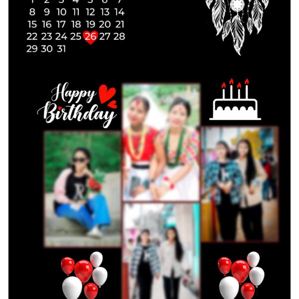 LOVE Personalised Photo Frame With Photo Birthday Photo Framee(Size A4)-CODE-new birthday 1