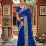Chiffon Saree - Blue Style