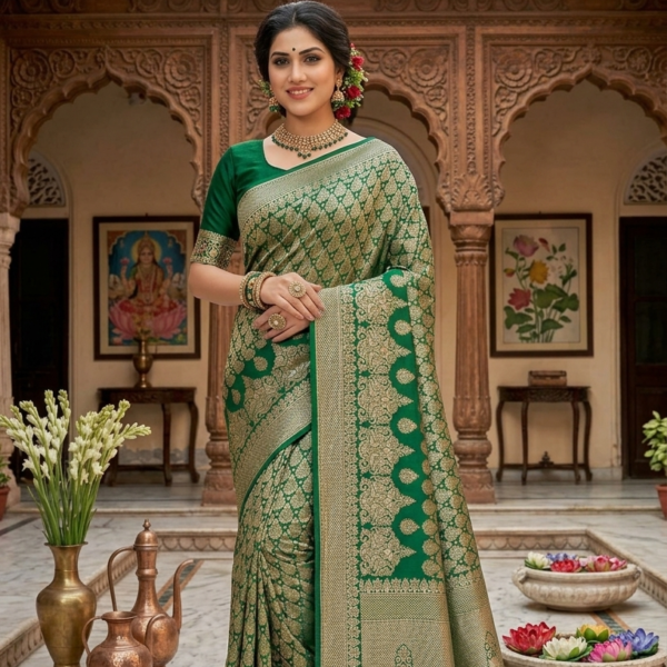 Designer Saree - Green Style