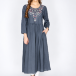 Anarkali Kurti - Grey Style