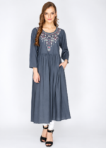 Anarkali Kurti - Grey Style