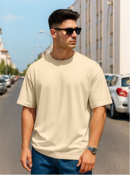 Oversized T-Shirt - Beige Style Oversized T-Shirt - Beige Style - Image 1